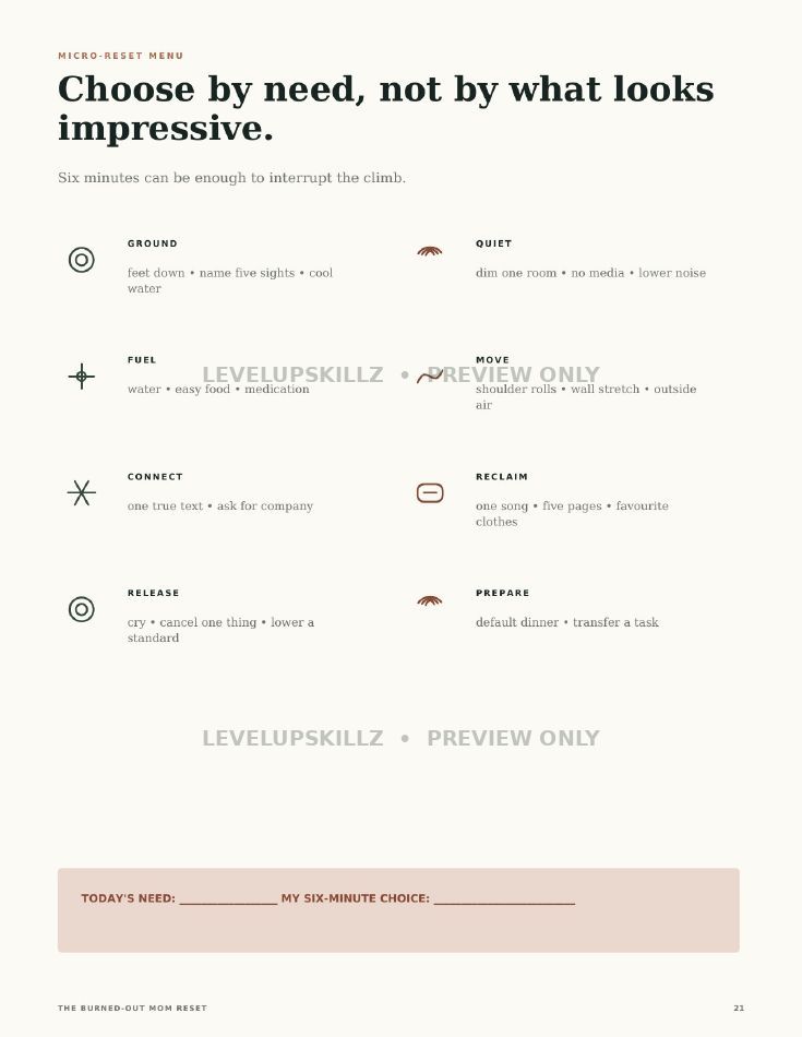 Page 21 — Micro-reset menu